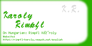 karoly rimpfl business card